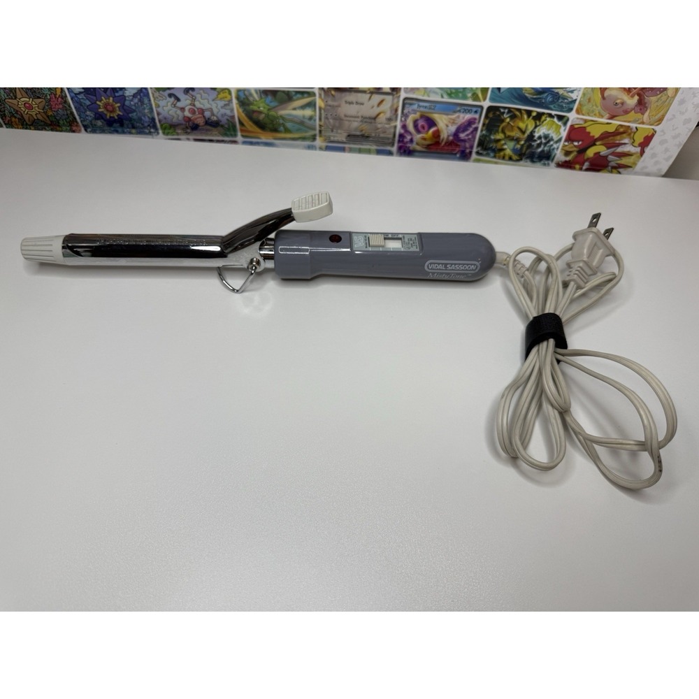 Vintage Vidal‎ Sassoon MistyTone 1" Curling Iron VS141 Gray 12" Tested